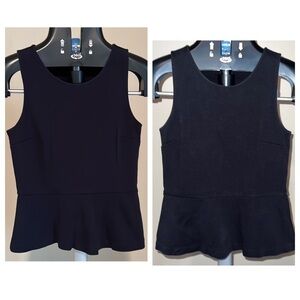Lot of 2 JCrew sleeveless peplum knit tops